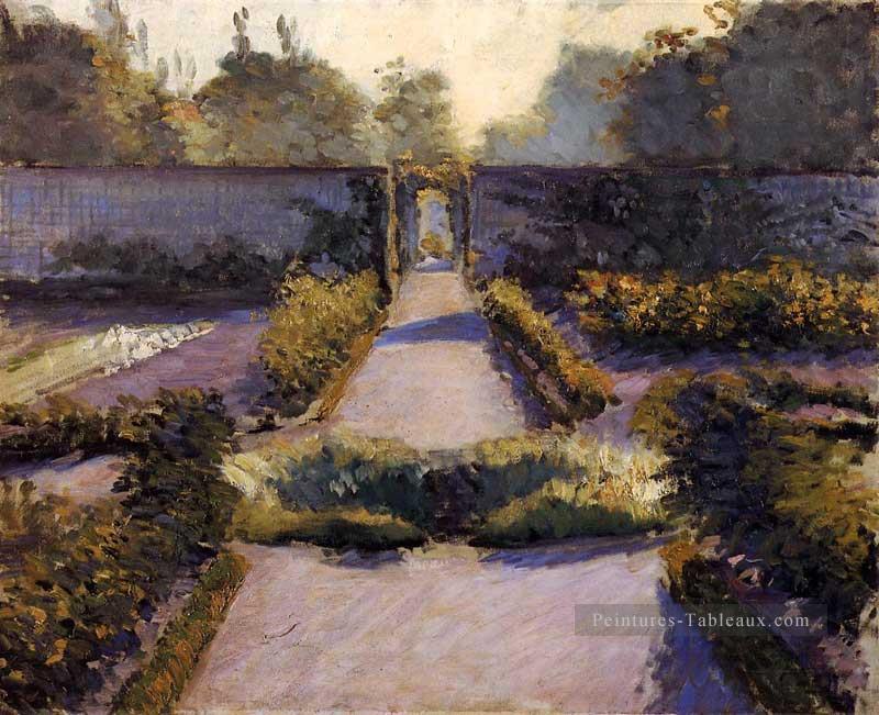 Le jardin de la cuisine Yerres paysage Gustave Caillebotte Peintures à l'huile
